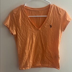 Ralph Lauren Orange Crop Fitted T-Shirt